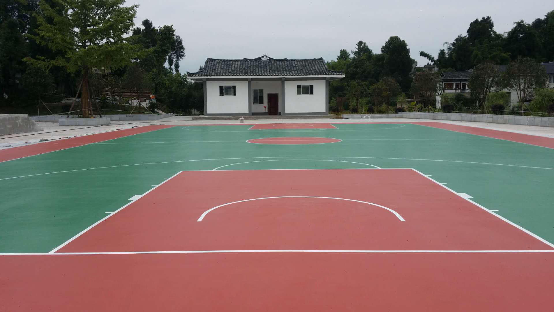 塑膠籃球場 硅PU籃球場 