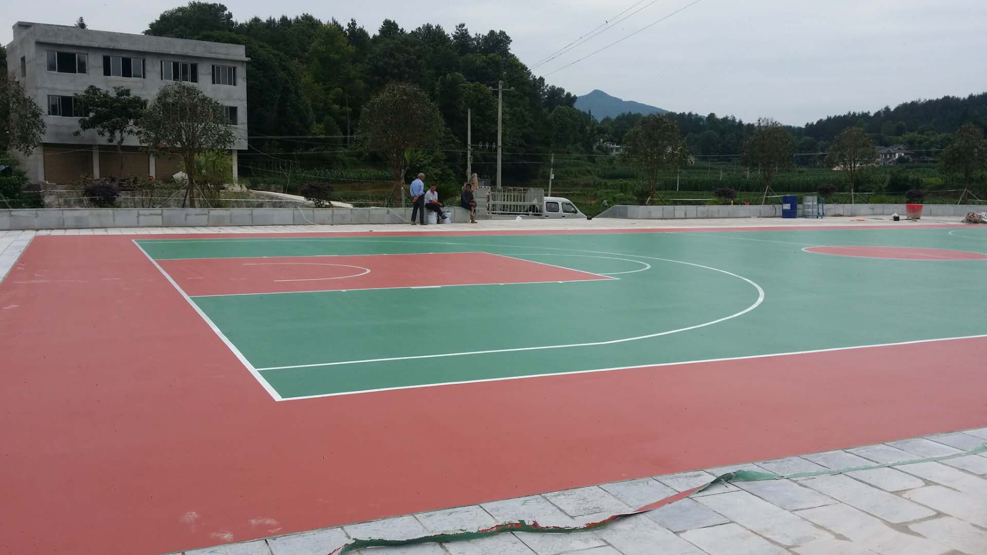 塑膠籃球場 硅PU籃球場 彈性球場施工 