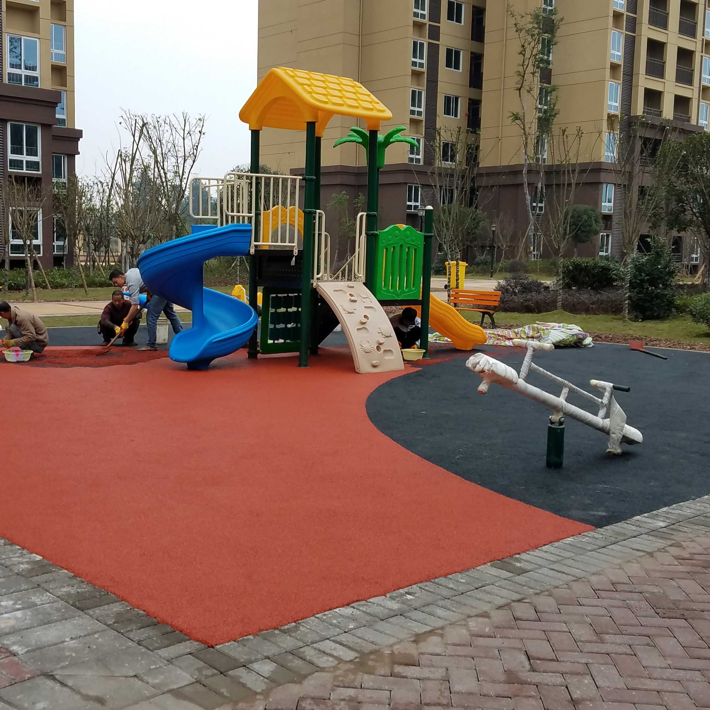 兒童樂園彩色地膠